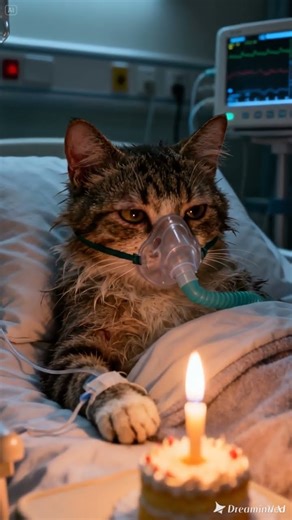 Cat at the Vet Clinic, Fighting to Survive 🥺 (ICU Updates) #shortsvideo #shorts #birthday #cat