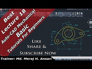 AutoCAD Mechanical Tutorial For Beginner | AutoCAD Tutorial for Mechanical Engineering| Digital CADD