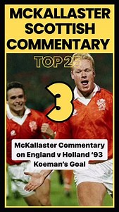 66K views · 655 reactions | Countdown of the most viewed McKallaster videos ever! The McKallaster Top 25 Countdown - #3 Koeman Holland v England 1993 part 2 25.1 million total views across all platforms. See Allaster McKallaster Live at the Glasgow International Comedy Festival in March at the Centre for Contemporary Arts. Tickets on sale now at link in bio. | Pete Reid | Facebook