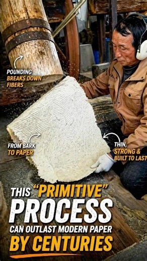 “Papermaking technology from a thousand years ago.”