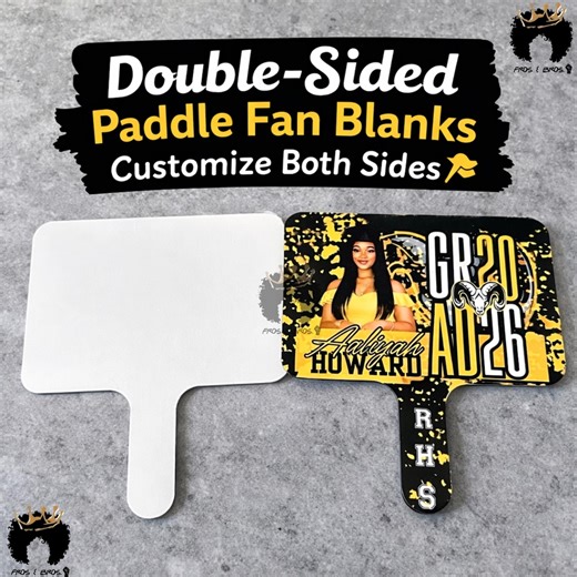 Custom Double-sided Paddle Fans | MDF Sublimation Graduation Fans - Etsy