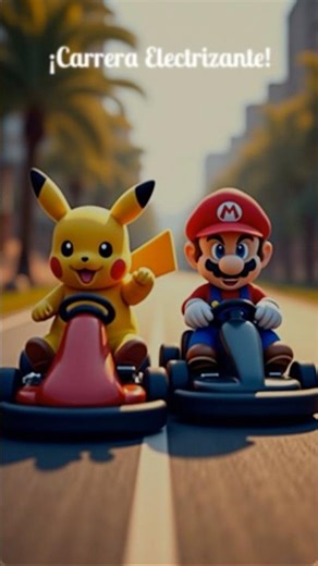 Pikachu vs Mario #mario #mariokart #gameplay #games #game #gamer #mariobros #pokemon #pikachu