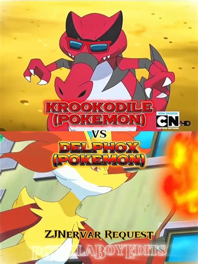 Krookodile (Pokemon) Vs Delphox (Pokemon) #pokemon