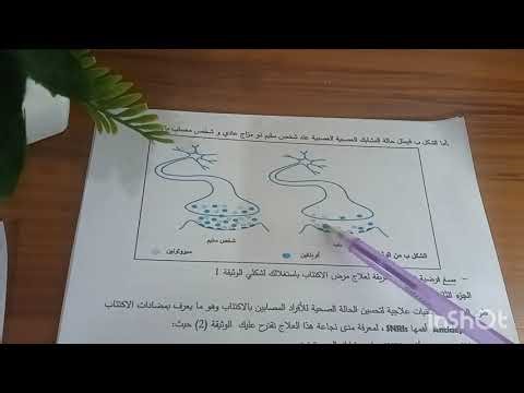 تمرين بكالوريا حول معالجة حالة الاكتئاب الجزء الاول