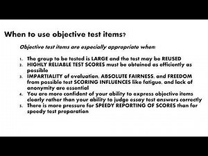 Tutorial Series - 1 - Principles of Test Construction p1