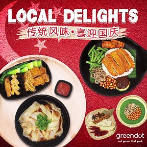 51 reactions | Celebrate our nation's 55th birthday with local delights! Enjoy our delicious new menu including: Kway Chap w Braised Platter (Vegan), Nasi Lemak Cutlet Rice Set (Vegan) and Nasi Lemak Lion Mane Mushroom Rendang Rice Set Available till 9 Sep, only at Bugis Junction, Paya Lebar Square, Plaza Singapura outlets. Order yours today and get it delivered! https://greendot.oddle.me/ | Greendot Singapore | Facebook