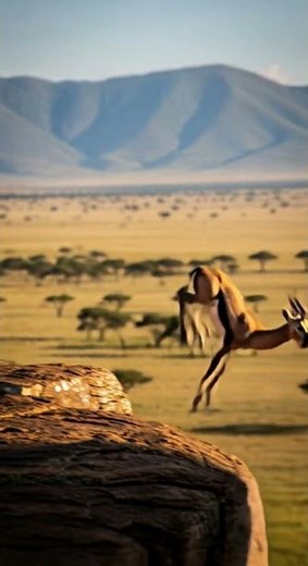 Can the leopard catch the antelope on the fast savannah chase #wildlife #nature #predators