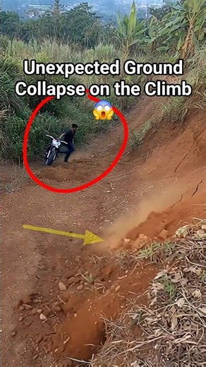Unexpected Ground Collapse on the Climb😱