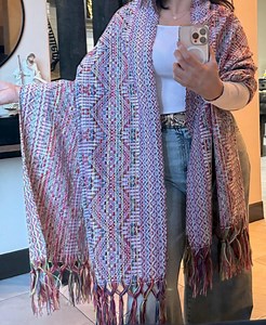 Traditional Handwoven Mexican Multicolor Rainbow Rebozo Shawl From Puebla | Loom-woven Shawl | 80x28 in | Casaartmex - Etsy