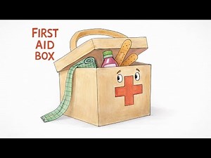How To Draw First Aid Box / Easy Drawing/First Aid Box /First Aid Box Kit ⛑️/Easy Step By Step