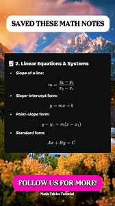 32K views · 352 reactions | Linear Equation Math Notes | Math Tricks Tutorial | Facebook