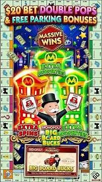MASSIVE WIN🤑 FREE PARKING on Monopoly Big Board Bucks🎲$20 High Limit Spin #slots #casino #monopoly