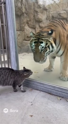 Cat Faces a Tiger — And Doesn’t Back Down! 🐯😼 | Brave Cat Caught on Camera