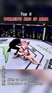 Top 5 WOMEN'S KOS IN MMA #ufc #mma #knockout