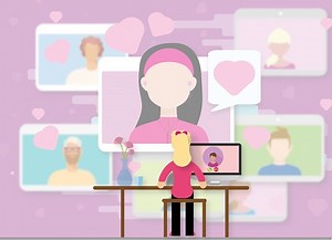 Download Online Meeting, Influencer, Video Conference. Royalty-Free Stock Illustration Image