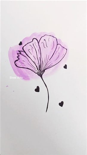 How to draw Violet flower? Step by step drawingfor kids | flower Icon | Anthology