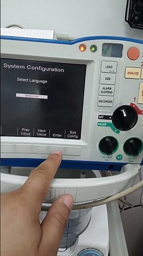 Defibrillator ZOLL R. series configuration mode