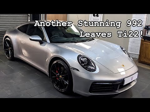 2020 Porsche 911 992 Carerra S in GT Silver after detailing and ceramic coating at Ti22