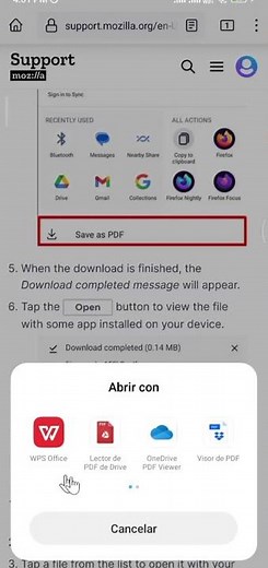 How to Save a Web Page as PDF on Android from Firefox