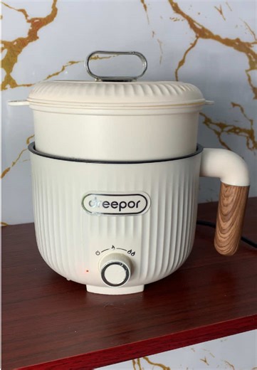 Dreepor Mini Electric Rice Cooker with Steamer