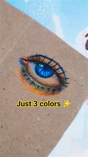 Drawing eyes with ONLY 3 colored pencils | Art practice