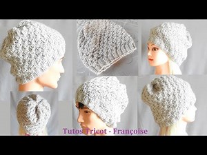 Tuto Tricot Bonnet Adulte et Bonnet Enfant point Damier facile / Tuto Bonnet Damier toutes tailles