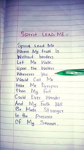 Spirit Lead Me Where My Trust Is Without Borders ✍🏽🕊️