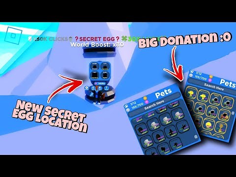 New Secret Egg Location + Big Donation In Candy Clicking Simulator | Roblox