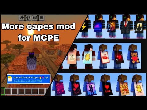 More capes mod for Mcpe || 25 new capes ||