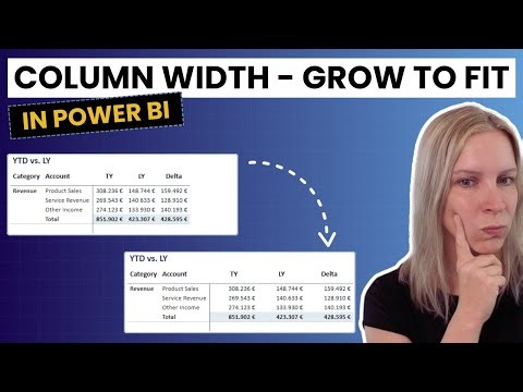 Power BI Auto Size Matrix & Table Columns - Grow to fit