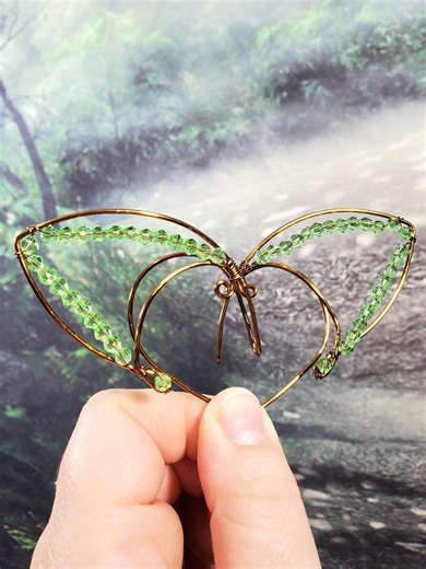 Simple Jeweled Ear Cuffs, Bronze Elven Ear Wrap, Choose Your Color - Etsy