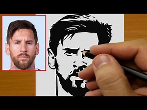 How To Draw Messi's Face Very Easily Step by step drawing 😍