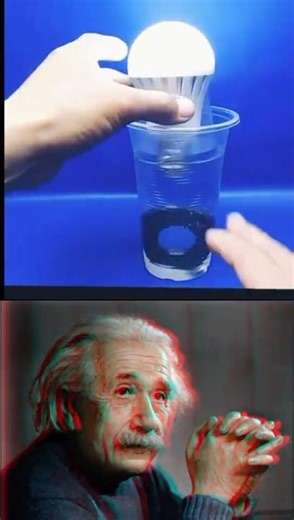 best experiment #science "When a Bulb Lights in Magnetic Water 🔥 |#shorts