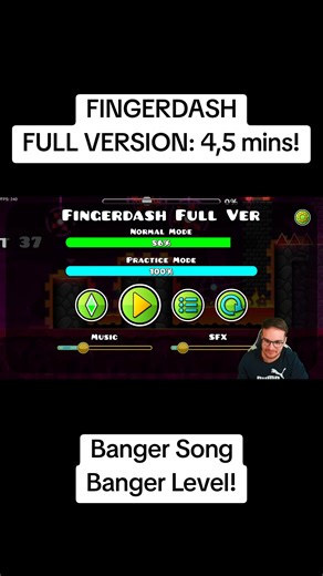 FINGERDASH FULL VERSION!! #geometrydash #geometrydashgame #fingerdash #geode #viral