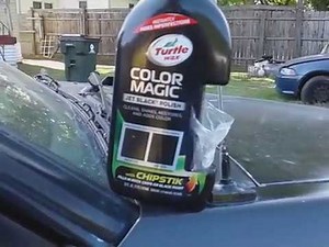 Turtle wax color magic taking out this chip black paint