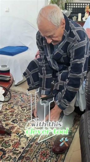 A sock putting on aid that’s ready to use as soon as you stand up