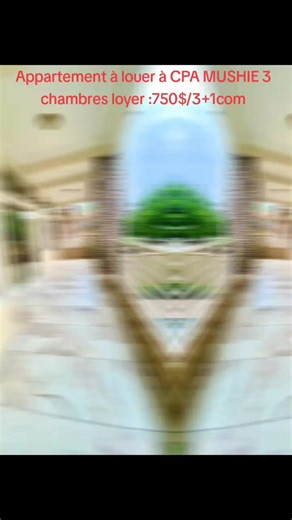 APPARTEMENT À LOUER ________________________ Kinshasa/ RDC🇨🇩 🔸Commune : *MONT-NGAFULA* 🔸 Quartier : *CPA MUSHIE* 🔸LOCALITE : *MAZAL* 🔸 Référence : ÉGLISE TÉMOIN DE JÉHOVAH 🔸 *Loyer* :*750$* 🔸 *GARANTIE :3 1Commission* ⬇️ *Contient donc :* __________________ Climatisation 🥶 partout et chauffage eau 🔆3Chambres 🔆Salon et balcon 🔆Salle à manger 🔆Cuisine équipée et balcon 🔆3Salles de bains 🔆Parking vaste 🔆Clôturer Portail 🔆Citerne d'eau 🔆 Hydrophore 🔆 Toilette visiteur extérieur 🔆