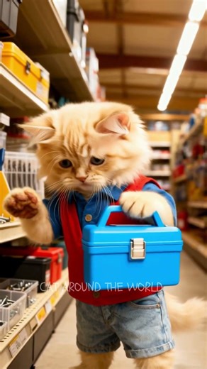 Cute Kitten’s First Day Working at Lowe’s | Cat Around the World