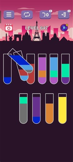 water sort puzzle level 647 guru #games