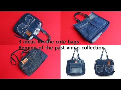DIY"drawstring ,tote , boston bag" /3 ideas for the "cute bags"/remind of the past video collection