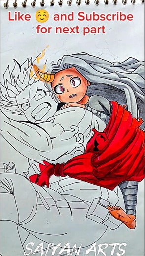 Deku 🗿 and Eri colouring part 1 video ✨ #drawing #deku