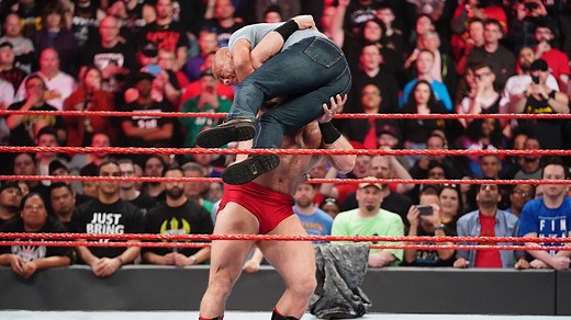 3.6M views · 10K reactions | Lars Sullivan made an IMPACTFUL debut by attacking Kurt Angle on WWE Raw! | WWE Raw Show | Facebook