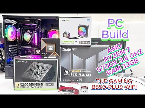 PC Build Ryzen 7 9700X RAM 32GB | TUF GAMING B850-PLUS WIFI | Step-by-Step Full PC Assembly