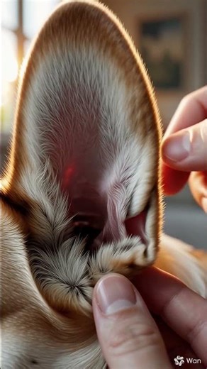 Dog Ear ASMR 👂🐶 Soft Touch + Gentle Ear Flops #petshorts #petsdaily #lolpets