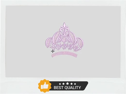 Royal Crown Polka Dot Embroidery Design | Elegant Crown Machine Embroidery Pattern | Digital Download – 3 Sizes - Etsy