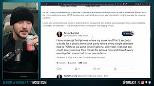 9.1K views · 310 reactions | Taylor Lorenz ROASTED For Saying We RAW DOG THE AIR By Not Wearing COVID Masks YEARS LATER I From the Tim Pool Daily Show. Subscribe here: https://buff.ly/48romud | Tim Pool | Facebook