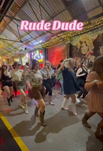 Rude Dude Line Dancing in the UK with Friends