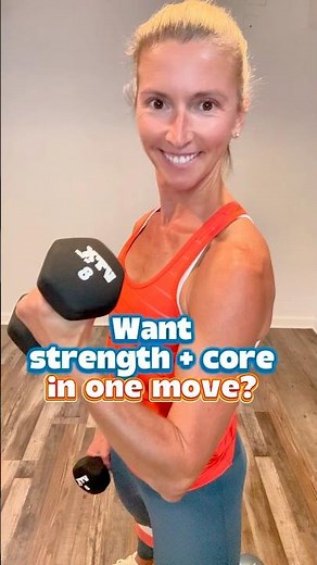 Total Body Benefits in ONE Move 💪 Dumbbell Shoulder Press + March