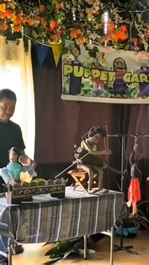 Kulintang native musical instrument played by a puppet- palawan Puppet Garden