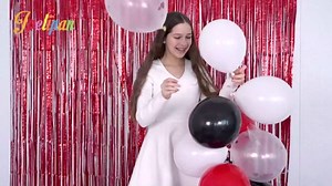 21st Birthday Decorations Kit - Black & Red Party Decor with Balloon Arch, Happy Birthday Banner, Number 21, Foil Curtain for 21st Bday